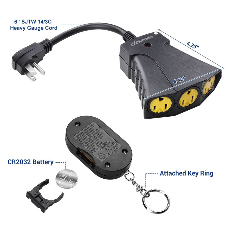 c&g outdoors Outdoor Remote Control Outlet Switch, Wireless